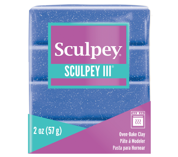 Sculpey III 57 g blue glitter